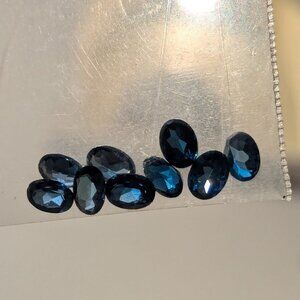 Parcel of gorgeous blue tourmaline loose gemstones oval